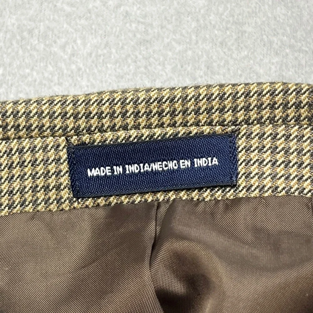 Stafford Essentials Men's Classic‎ Fit Houndstooth Blazer Jacket Size 42s